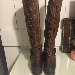 Gianni bini brown lace up boots 7.5